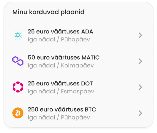Osta populaarseid ja niši-krüptovaluutasid