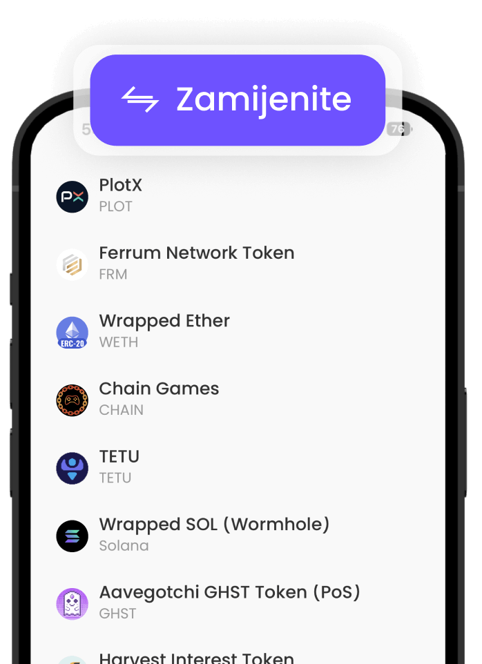 Oslobodite potencijal zamjene tokena