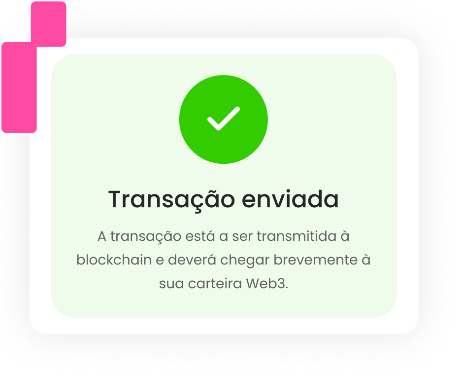 Venda os seus tokens em segundos